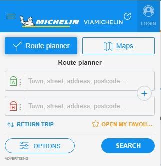 route planner with tolls.